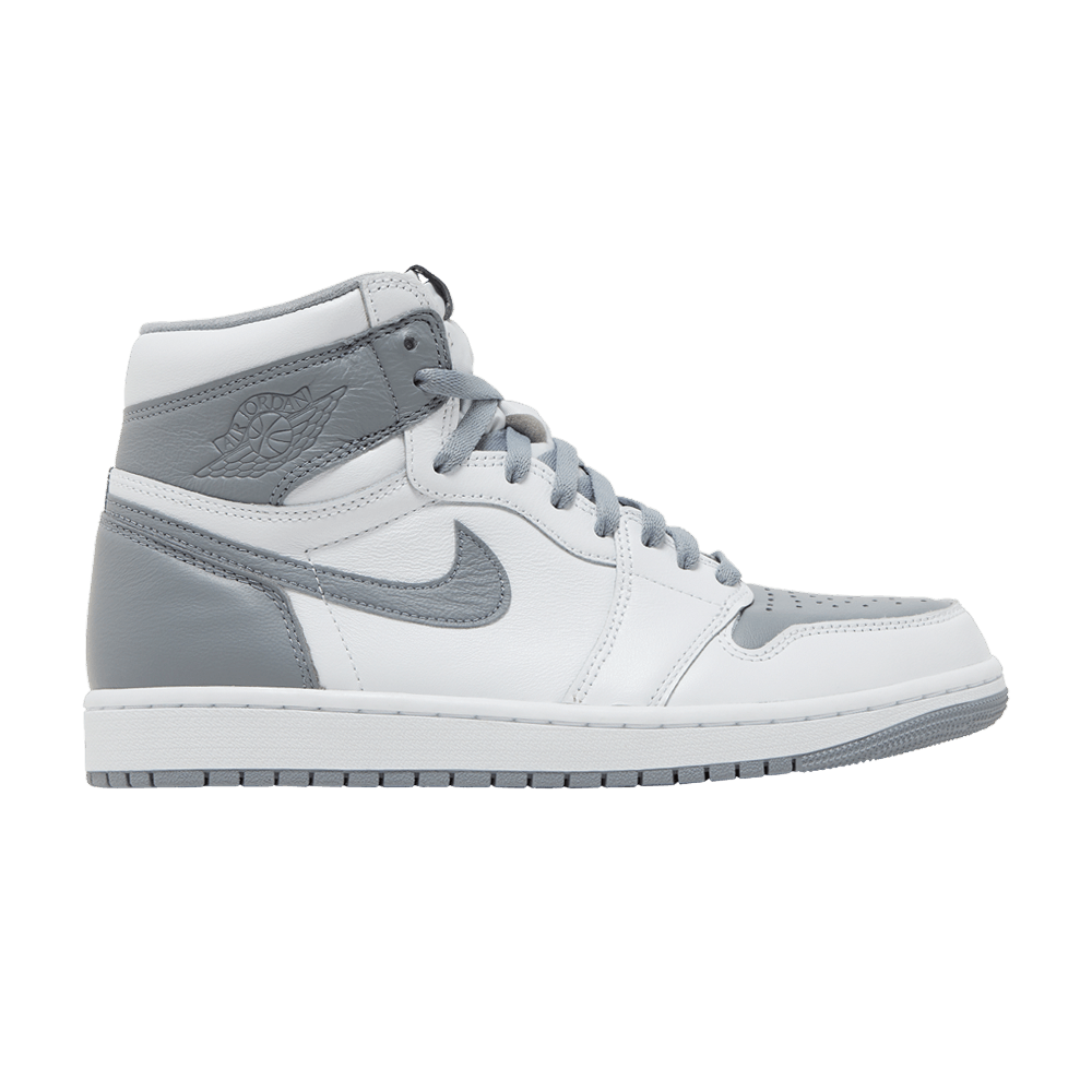 Nike Air Jordan 1 High Stealth sneakers in white and grey leather, with free shipping and 100% authentic quality in Australia
