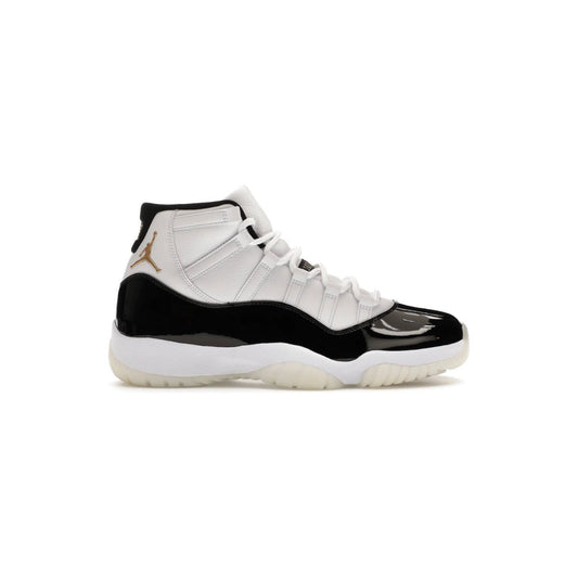 "Air Jordan 11 Retro DMP Gratitude worn with casual outfit – lifestyle photo in urban setting"