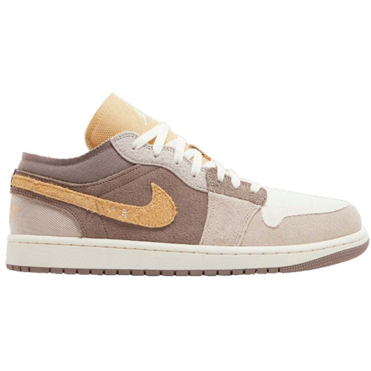 Nike Air Jordan 1 Low SE Craft Inside Out Taupe Haze sneakers with taupe leather and unique inside-out design – authentic with fast shipping